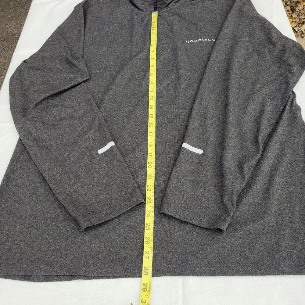 Younique 1/4 Zip Pullover Jacket Thermal Layer Men's 2XL Gray - Picture 9 of 13